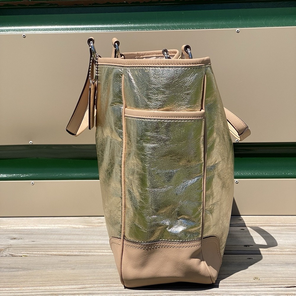 Coach Metro XL Metallic Tote 26141E with Wristlet/Pouch - Picture 5 of 16